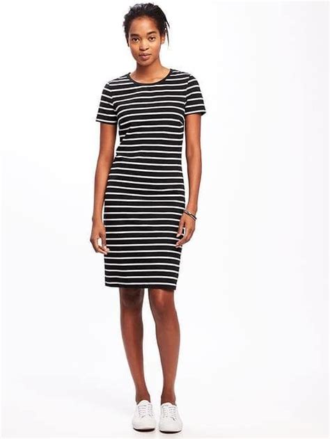Old Navy Fitted Crew Neck Tee Dress For Women Womens Dresses Tee