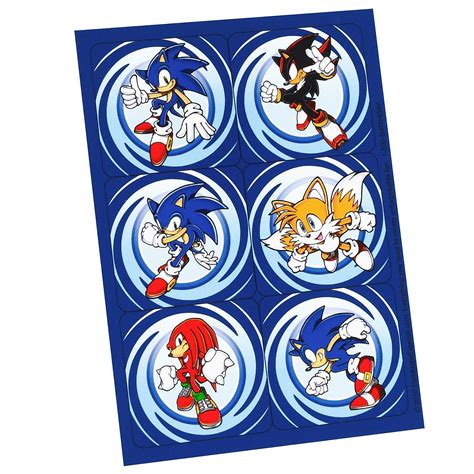 Sonic The Hedgehog Sticker Sheets Sonic Birthday Parties Sonic Party