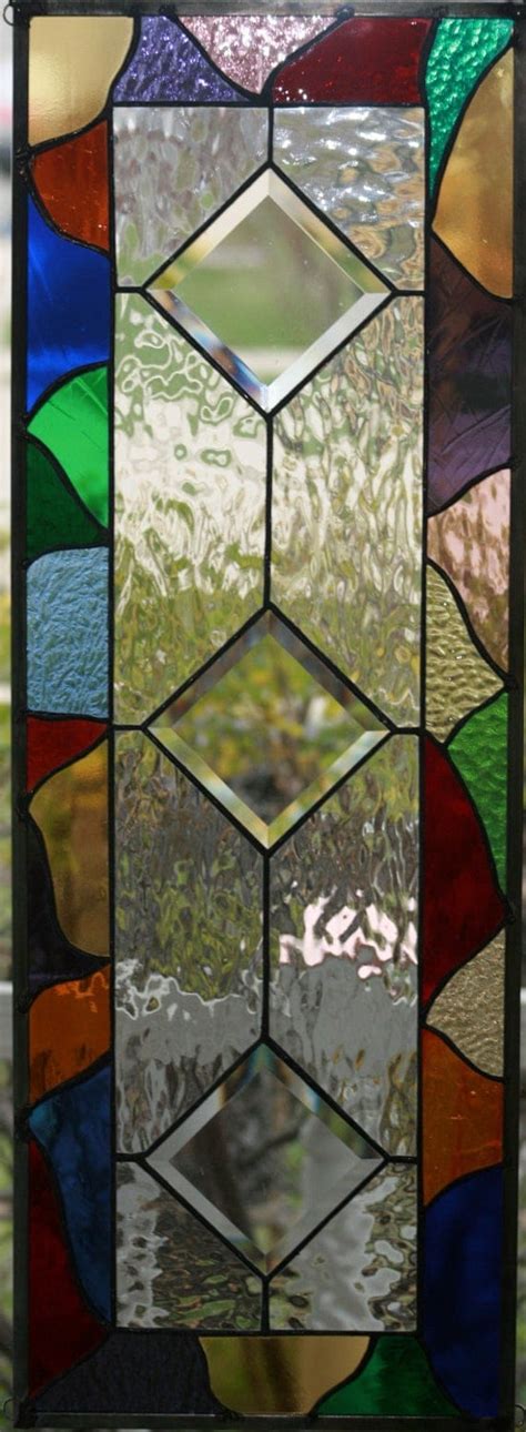 Jumbled Large Stained Glass Window Panel By Lindaleeglass On Etsy