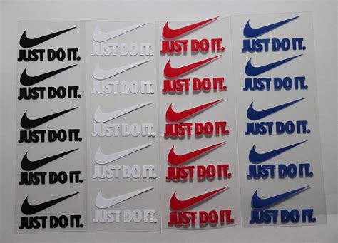 5 Nike Just Do It Logo Iron On Decals 2inches Etsy
