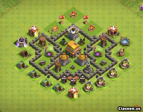 Town Hall 5 Th5 Wartrophy Base 113 With Link 7 2021 War Base