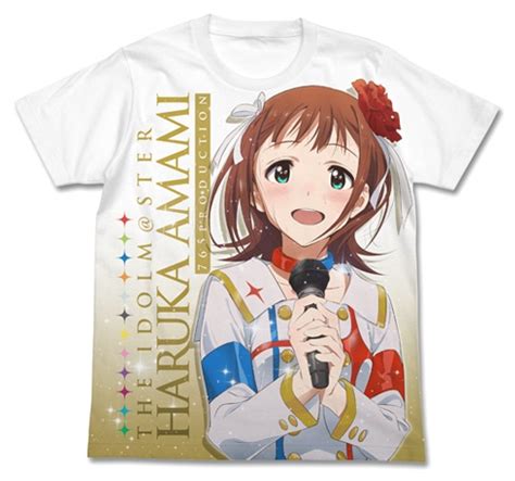 The Idolmaster Anime Haruka Amami Full Graphic T Shirt Kagayaki No Mukougawa E Ver White