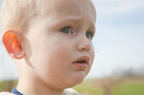 Anxious Toddler Stock Photo Image Of Cool Close