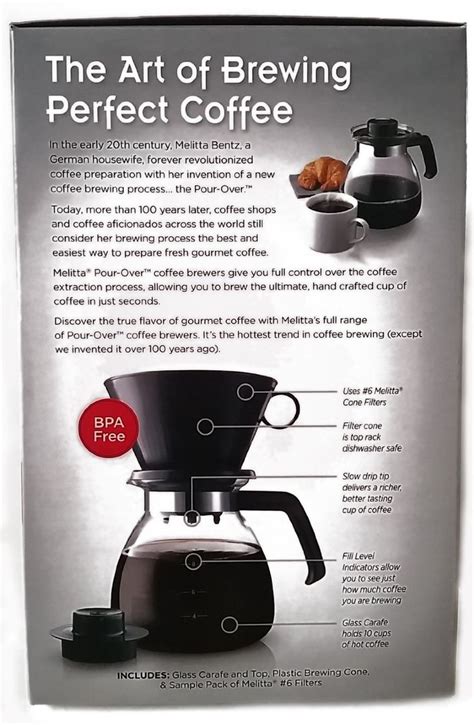 Melitta 640616 Coffee Maker 52 Oz Glass Carafe Coffee Preparation