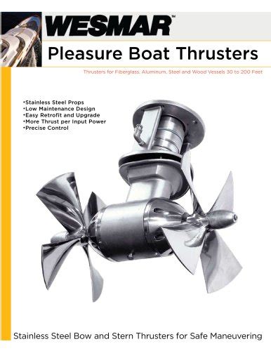 Wesmar Pleasure Boat Thrusters Wesmar Pdf Catalogs Documentation