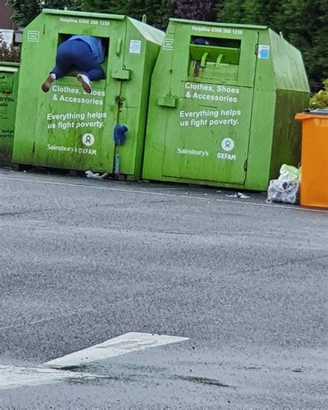 Desperate Fife Woman Spotted Head First Raiding Charity Clothes Bin In Car Park The