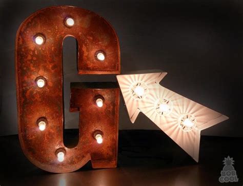20 50cm Rusted Metal Letters Vintage Old Sign Letters Etsy Light
