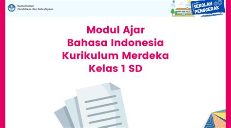 Modul Ajar Bahasa Indonesia Kurikulum Merdeka Kelas 1 Katulis