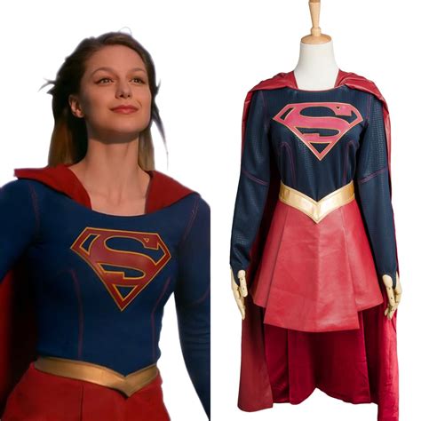 Supergirl Cosplay Costume Superhero Women Full Set Girls Halloween Dc