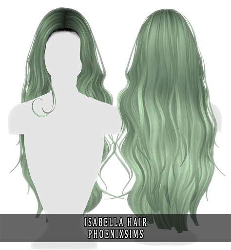 Phoenix Sims — Isabella Hair 35 Swatches Hq Mod Compatible Sims