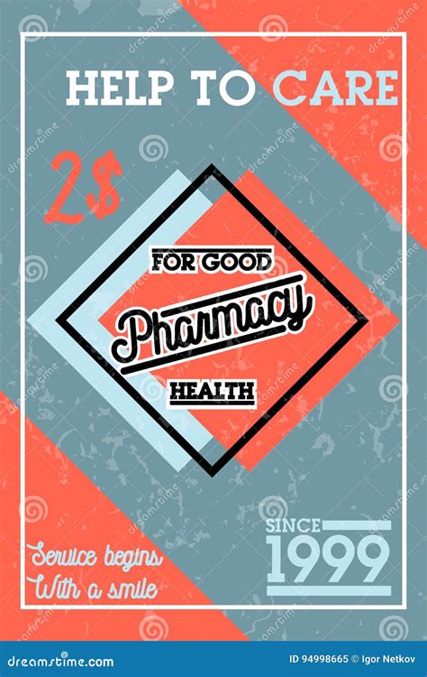 Color Vintage Pharmacy Banner Stock Vector Illustration Of Golden