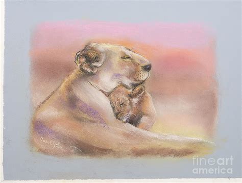 Lion Love Painting By Carol Jobe Fine Art America