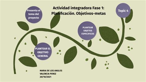 Actividad integradora Fase Planificación Objetivos metas by Maria de los Angeles Perez on Prezi