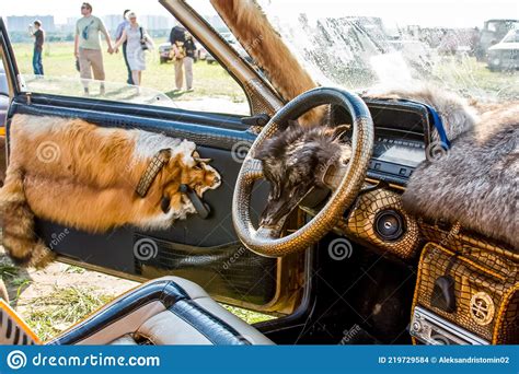 Exhibition of Rare and Vintage Cars. Exclusive Car Models. Editorial