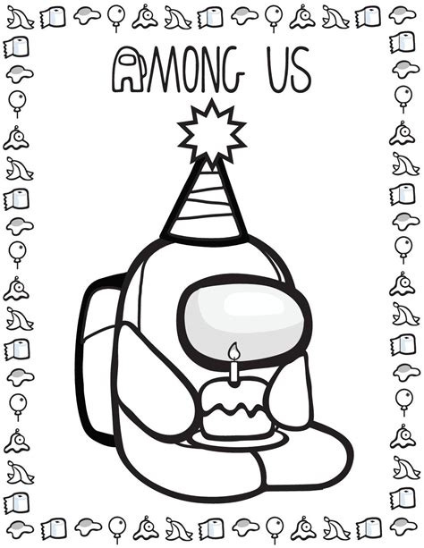 Among Us Coloring Pages With Hats Best Free Coloring Pages Printable