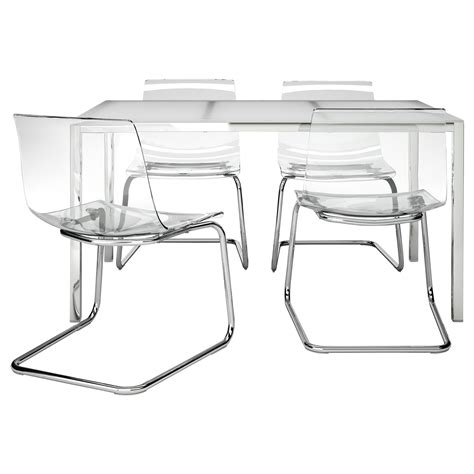 10 best kneeling chair ikeas of march 2021. TORSBY/TOBIAS - table and 4 chairs, glass white ...