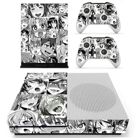 Xbox One S Slim Console Vinyl Skin Decals Stickers Ahegao Funny Sexy