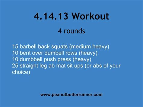 Peanut Butter Runner Workout Plan For Women Workout Weight Training