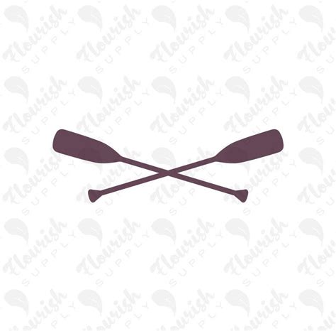 Crossed Oars Cut File Svg Etsy