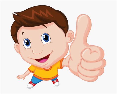 Bonecos Meninos Cartoon Boy Giving You Thumbs Up Clip