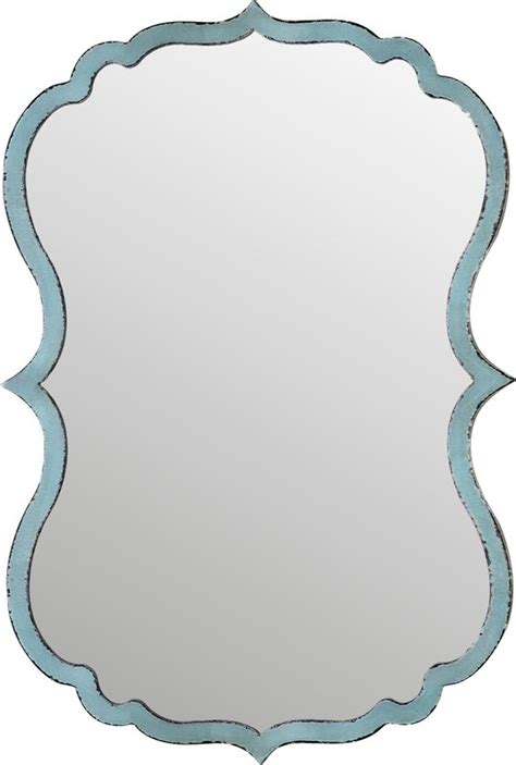 Antiqued Light Blue Wall Mirror And Reviews Birch Lane