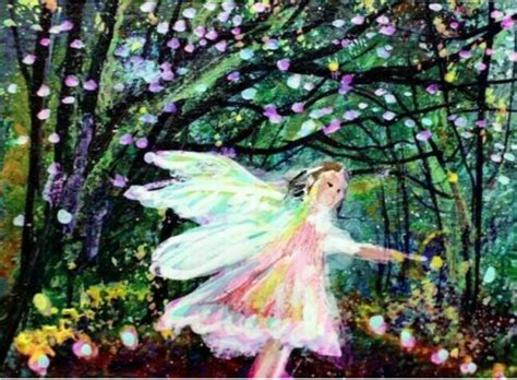 Original Aceo Enchanted Forest Painting Fantasy Fairy Pixie By K K