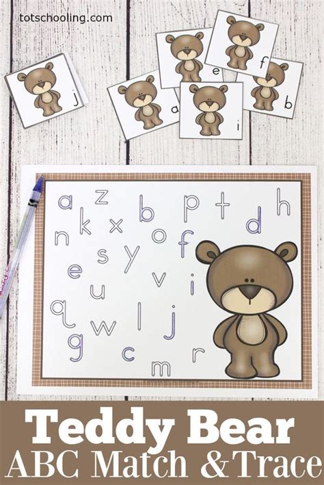 Teddy Bear Abc Match And Trace Bear Activities Preschool Bear Theme