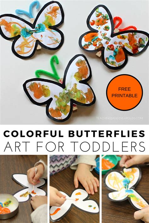 Colorful Toddler Butterfly Art Butterfly Crafts Preschool Arts And