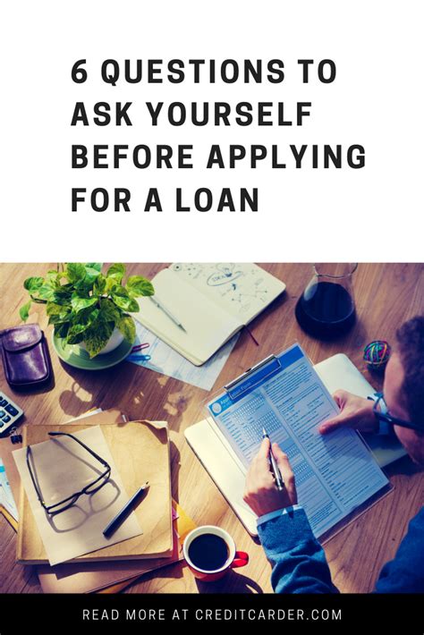 6 Questions To Ask Yourself Before Applying For A Loan Apply For A Loan How To Apply Loan