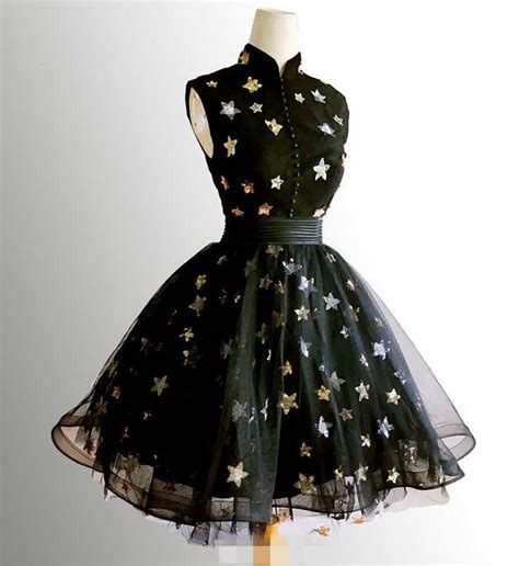 A Line Cute Black Prom Dress Short Prom Dress Homecoming Dresses