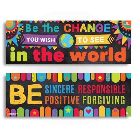 Be The Change You Wish To See In The World Classroom Banner School