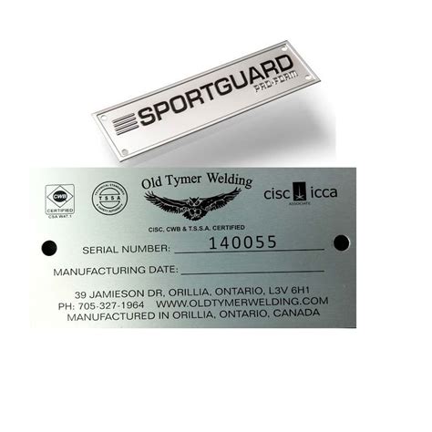Free Sample Custom Metal Label Aluminum Nameplate China Engraving