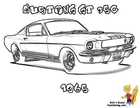 Free printable mustang coloring pages for kids. 1965 Shelby Mustang GT 350 Fast Car Coloringpage at ...