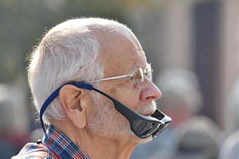 Free Picture Beard Elderly Eyeglasses Man Pensioner Portrait Side View Sunglasses