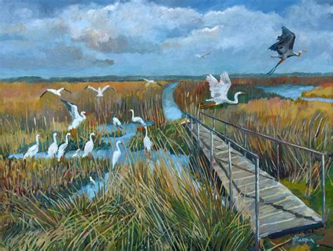 Cheyenne Wetlands Painting By David Cooper Saatchi Art