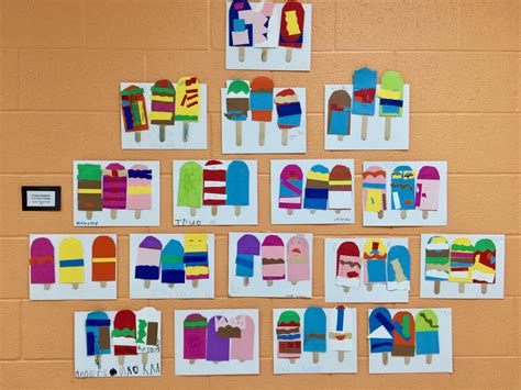 Colorful Preschool Art Project P Is For Popsicle Collage Art Teacher Hq
