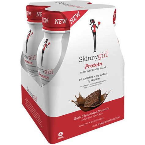 Skinnygirl Rich Chocolate Brownie Protein Shakes 115 Fl Oz 4 Count