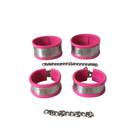 3 colors silicone handcuffs for sex fetish bondage stainless steel hand cuffs adult game sex