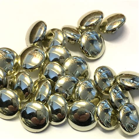 165mm Pale Gold Metallic Buttons Pack Of 10 The Button Shed