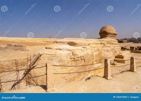 Great Sphinx Of Giza Stock Image Image Of Desert Landmark 145472007