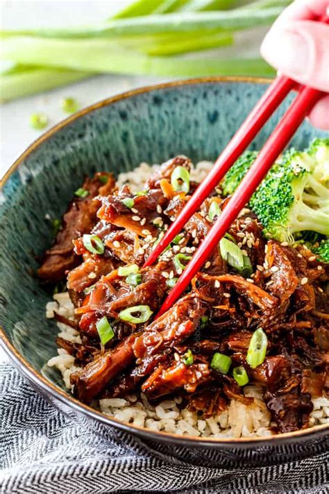 Why do the chinese eat so much pork? Asian Caramel Slow Cooker Pulled Pork - Carlsbad Cravings