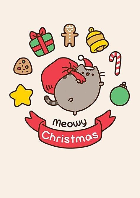 Pusheen The Cat Meowy Christmas Card Pusheen Cat Kawaii Christmas