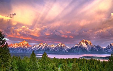 Photos Usa Grand Teton Wyoming Nature Mountains Sky Lake 3840x2400