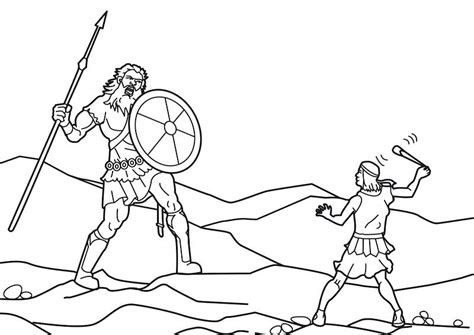 David And Goliath Coloring Pages Sunday School 1st And 2nd Grade