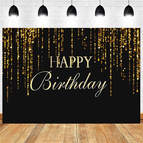 Happy Birthday Photography Backdrops Glitter Sequin Spots Background