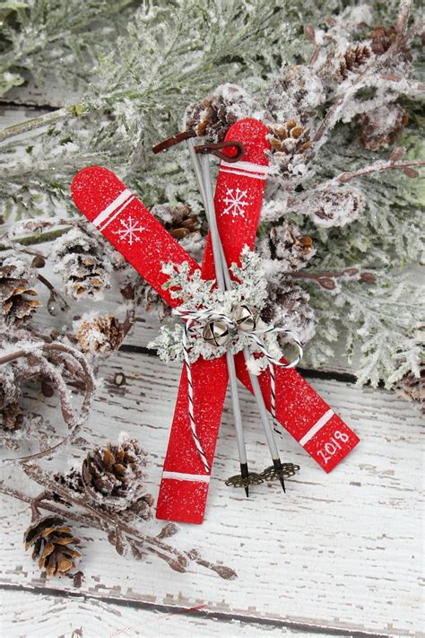 Popsicle Stick Skis Christmas Ornaments Clean And Scentsible