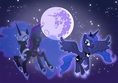 Princess Luna And Nightmare Moon By Vector Brony On Deviantart