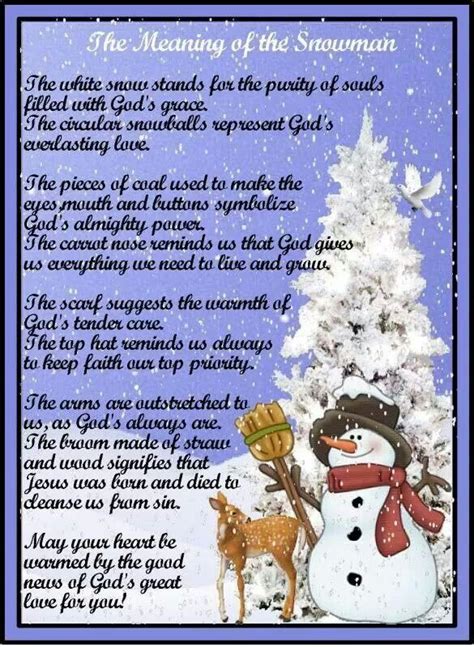 Meaning Of Snowman Christmas Poems A Christmas Story Christmas Projects All Things Christmas