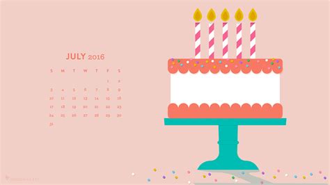 🔥 Free Download July Birthday Cake Calendar Wallpaper Sarah Hearts