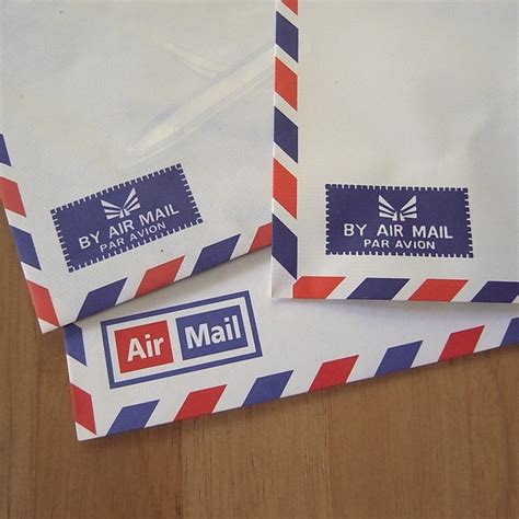 Set Of 30 Assorted Vintage Style Airmail Envelopes On Luulla